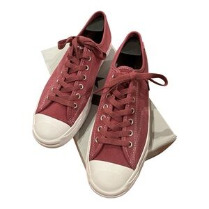 NIB 90s CONVERSE JACK  PURCELL UNISEX MESA ROSE SUEDE LEATHER LOW RISE SNEAKERS